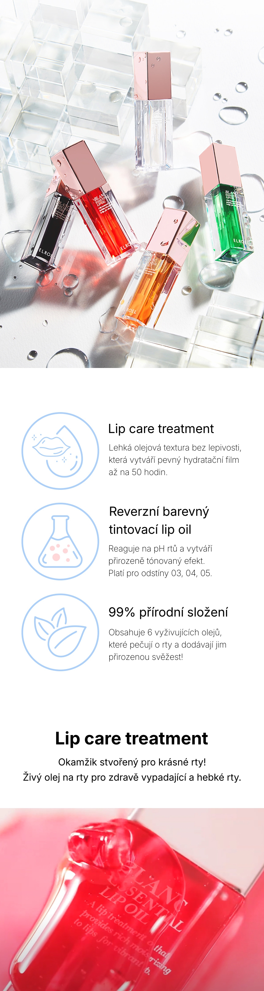 1.0. Detailed Page ELROEL Blanc Essential Lip Oil